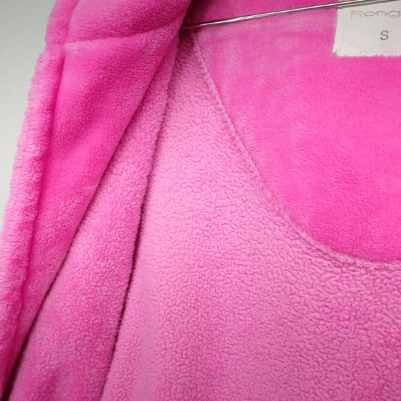 Rongtai Robe Womens Small Pink Plush Thick Mid Length Cozy Comfy - Picture 10 of 10
